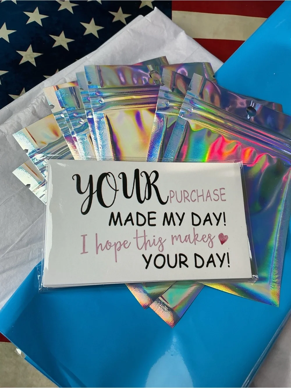 ⭐️ Patriotic Shipping Bundle Poly Mailers Tissue Bags Thank You Kit